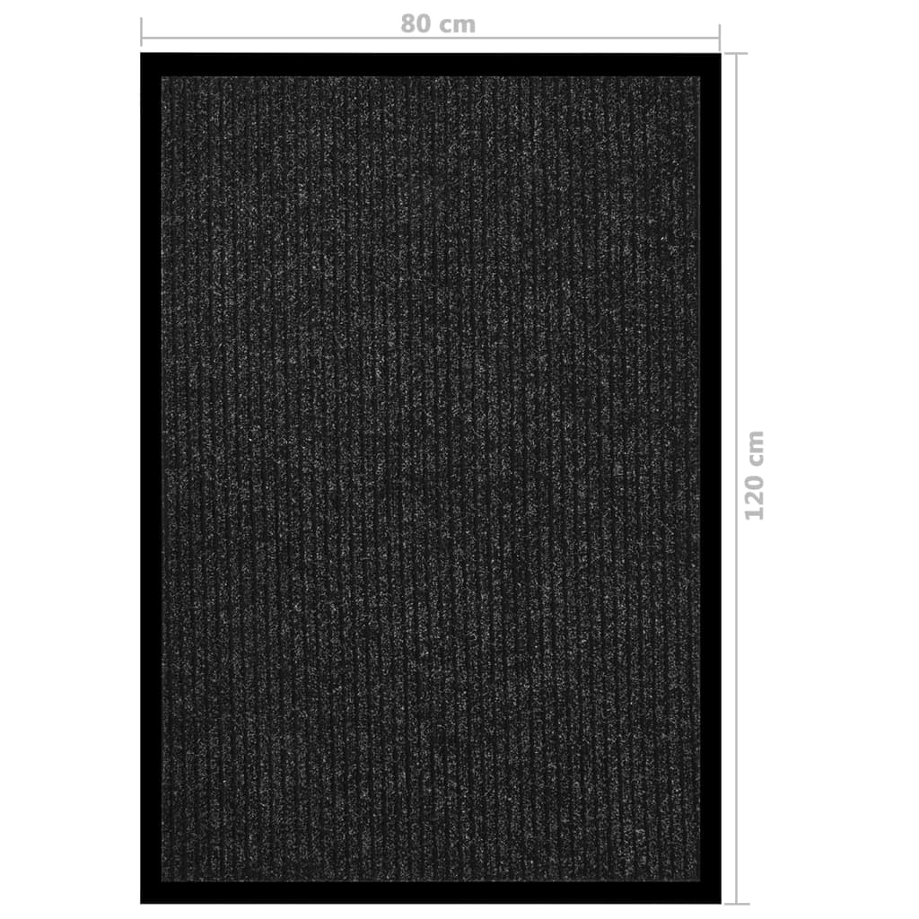 vidaXL Covoraș de ușă, antracit cu dungi, 80x120 cm