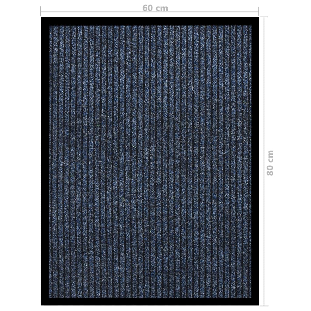 vidaXL Covoraș de ușă, albastru cu dungi, 60x80 cm vidaXL Covoraș de ușă, albastru cu dungi, 60x80 cm