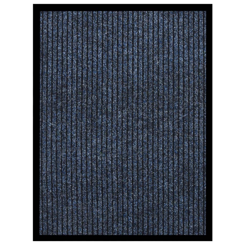 vidaXL Covoraș de ușă, albastru cu dungi, 60x80 cm vidaXL Covoraș de ușă, albastru cu dungi, 60x80 cm