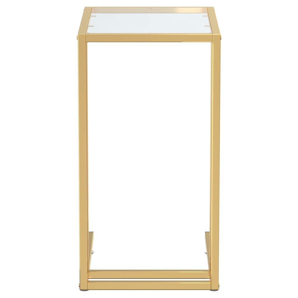 vidaXL Masă laterală de calculator, 50x35x65 cm, sticlă transparentă vidaXL Masă laterală de calculator, 50x35x65 cm, sticlă transparentă