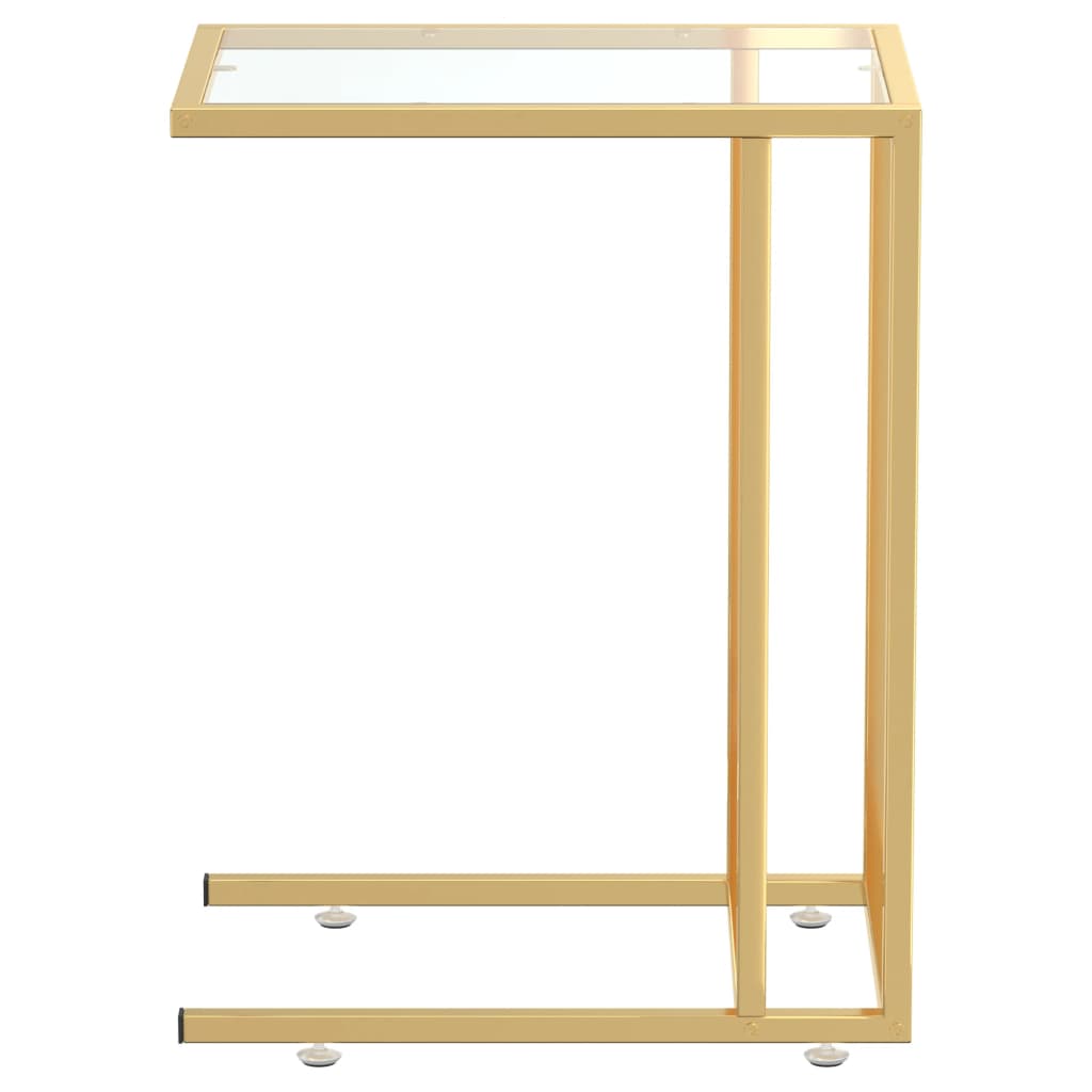 vidaXL Masă laterală de calculator, 50x35x65 cm, sticlă transparentă vidaXL Masă laterală de calculator, 50x35x65 cm, sticlă transparentă