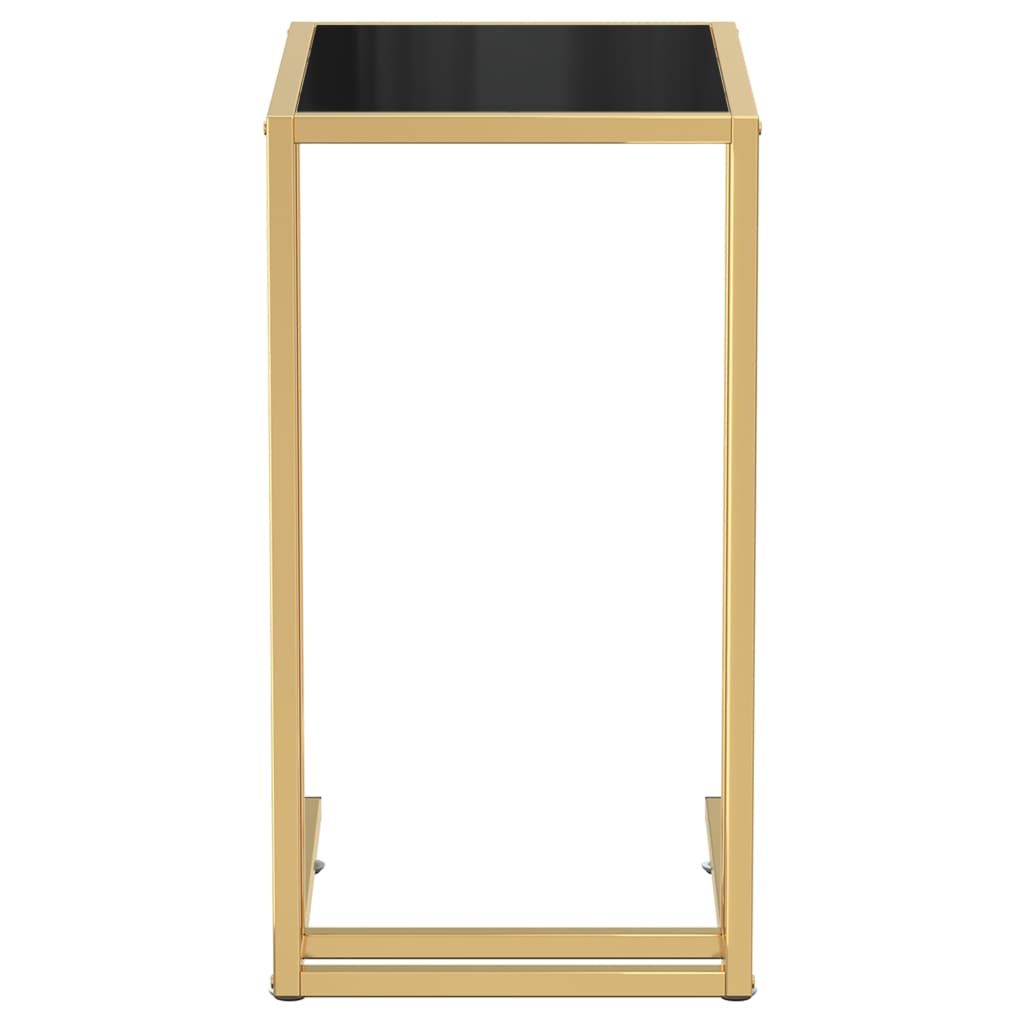 vidaXL Masă laterală calculator negru 50x35x65 cm sticlă transparentă vidaXL Masă laterală calculator negru 50x35x65 cm sticlă transparentă