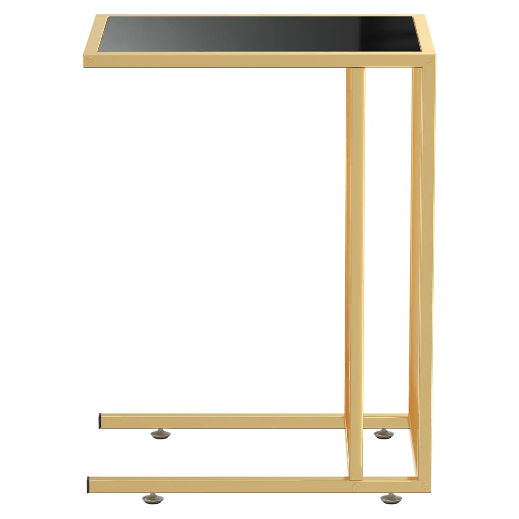 vidaXL Masă laterală calculator negru 50x35x65 cm sticlă transparentă vidaXL Masă laterală calculator negru 50x35x65 cm sticlă transparentă