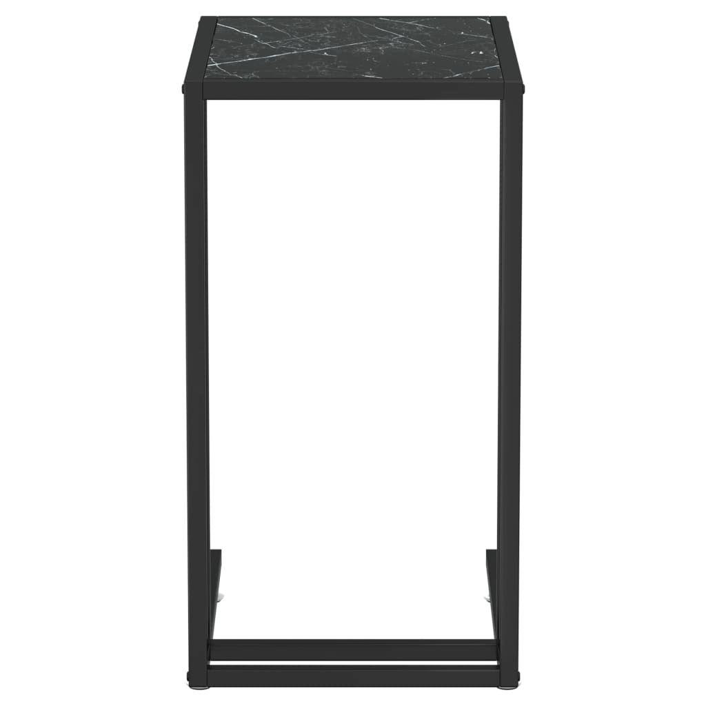 vidaXL Masă laterală de calculator negru marmură 50x35x65 cm sticlă vidaXL Masă laterală de calculator negru marmură 50x35x65 cm sticlă