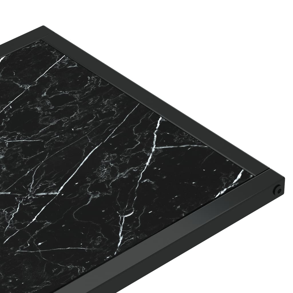 vidaXL Masă laterală de calculator negru marmură 50x35x65 cm sticlă vidaXL Masă laterală de calculator negru marmură 50x35x65 cm sticlă
