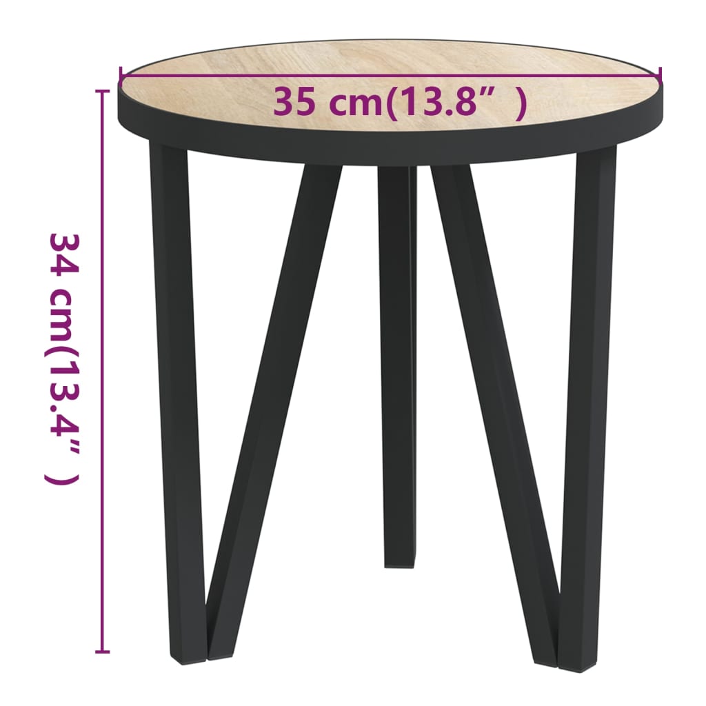 vidaXL Masă de ceai, stejar Sonoma, Ø35 cm, MDF vidaXL Masă de ceai, stejar Sonoma, Ø35 cm, MDF