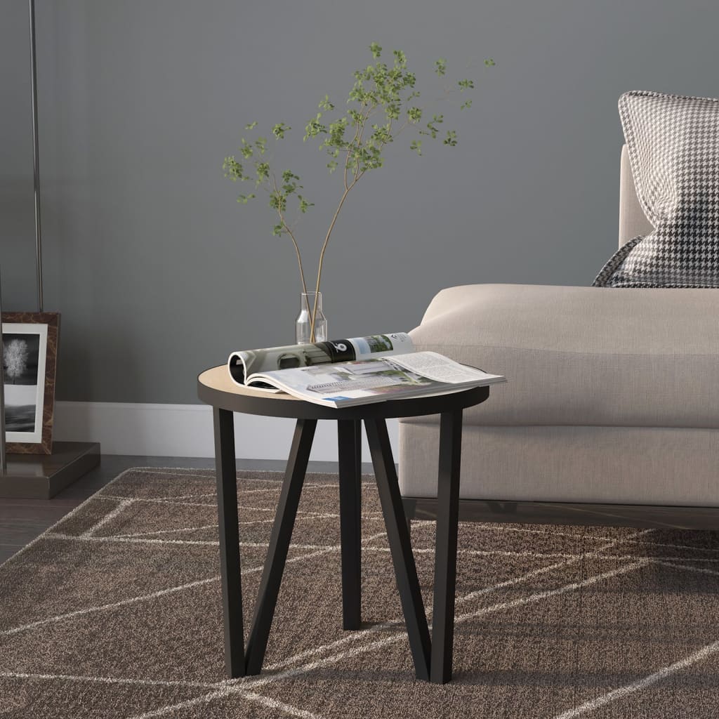 vidaXL Masă de ceai, stejar Sonoma, Ø35 cm, MDF vidaXL Masă de ceai, stejar Sonoma, Ø35 cm, MDF