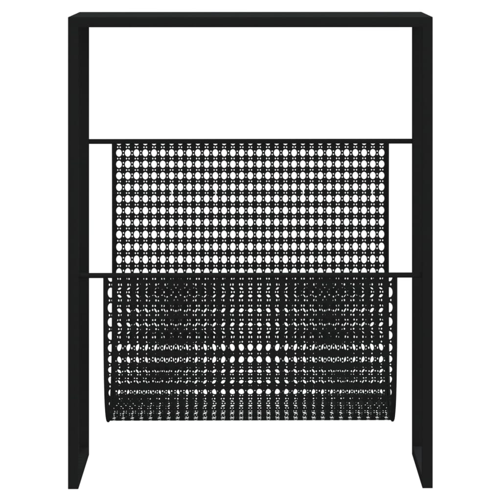 vidaXL Raft de reviste, negru, 35x15x45 cm, oțel vidaXL Raft de reviste, negru, 35x15x45 cm, oțel