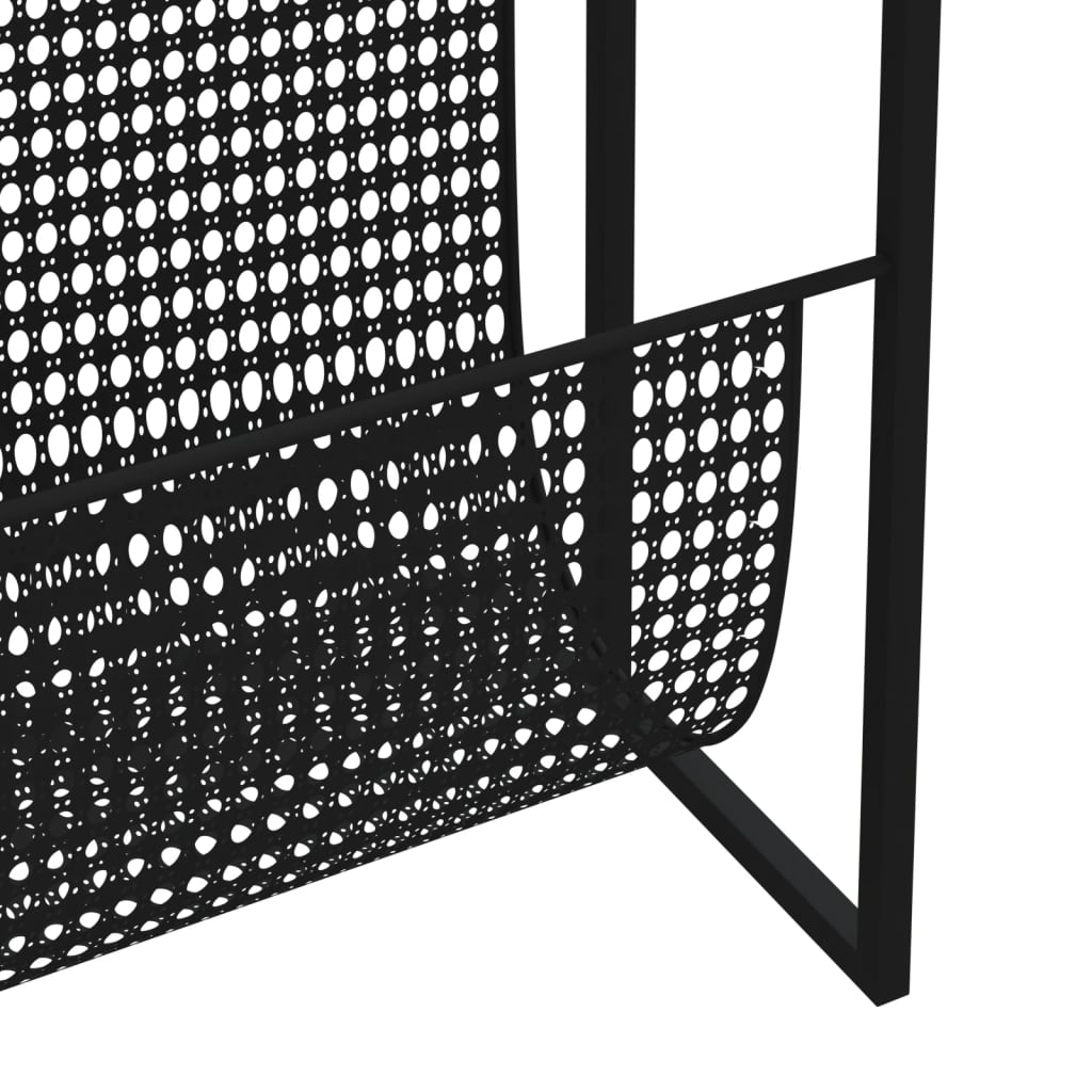 vidaXL Raft de reviste, negru, 35x15x45 cm, oțel vidaXL Raft de reviste, negru, 35x15x45 cm, oțel