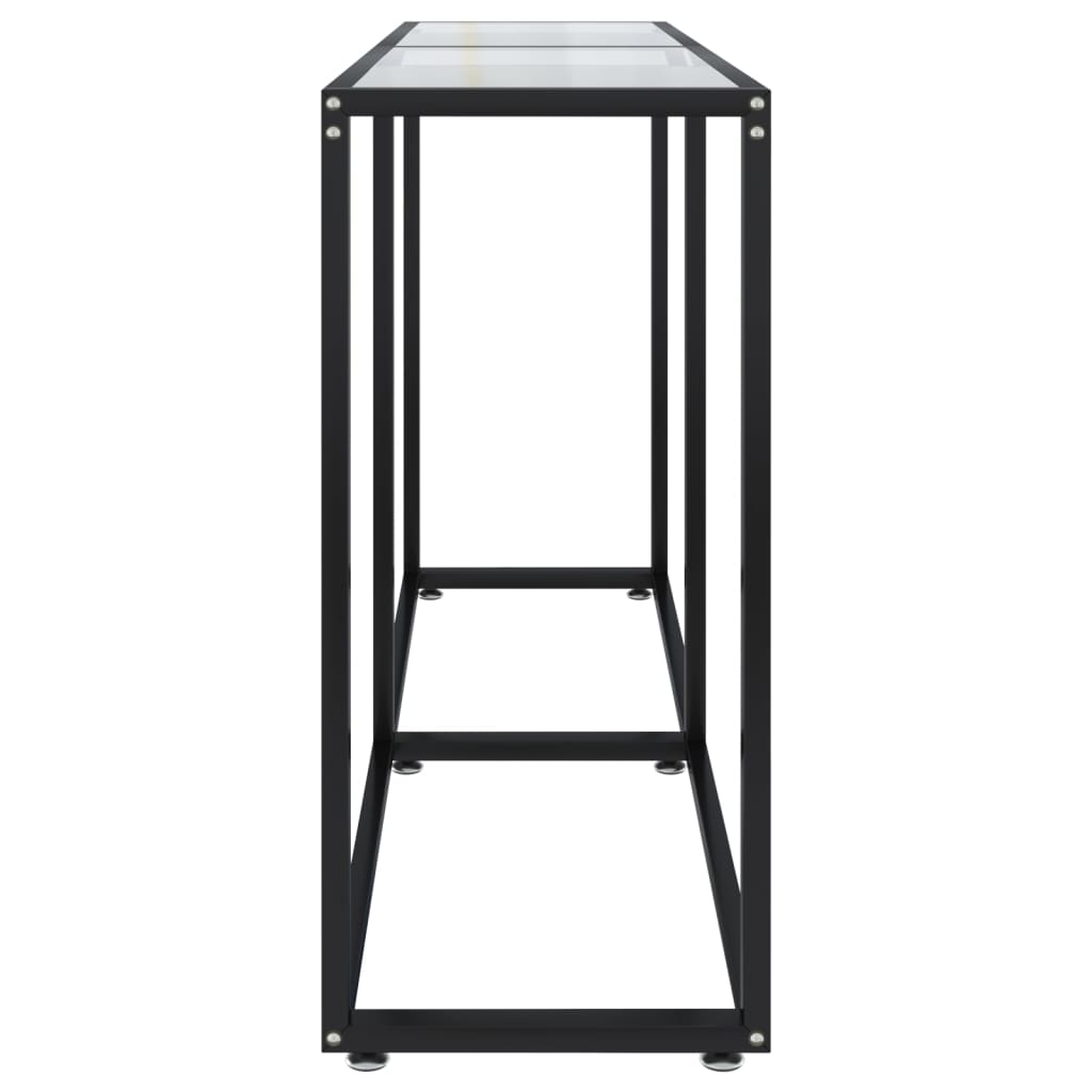 vidaXL Masă consolă, transparent, 140x35x75,5 cm, sticlă securizată vidaXL Masă consolă, transparent, 140x35x75,5 cm, sticlă securizată