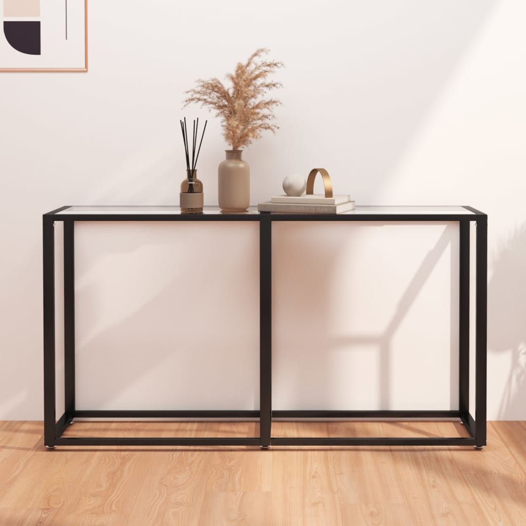 vidaXL Masă consolă, transparent, 140x35x75,5 cm, sticlă securizată vidaXL Masă consolă, transparent, 140x35x75,5 cm, sticlă securizată