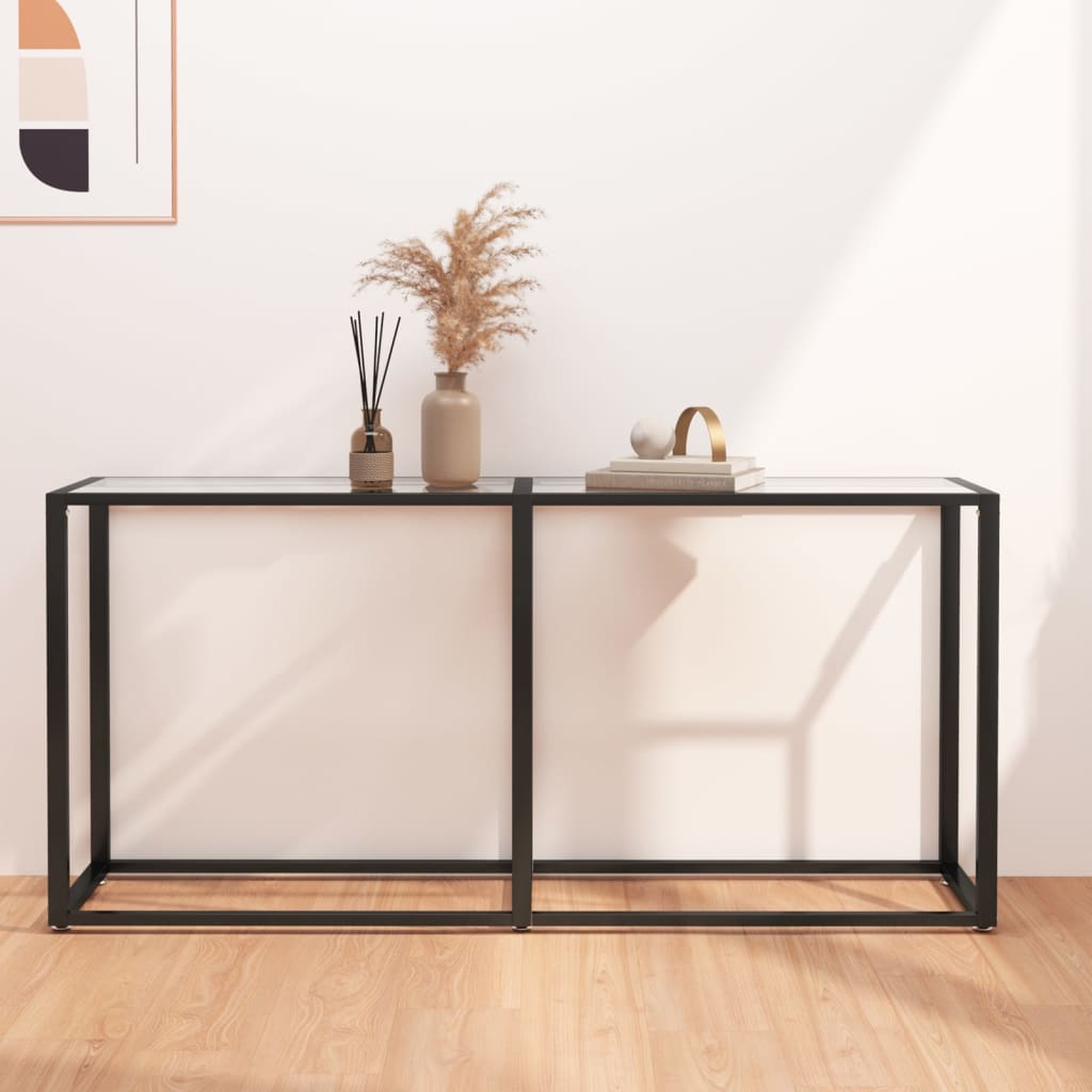 vidaXL Masă consolă, transparent, 160x35x75,5 cm, sticlă securizată vidaXL Masă consolă, transparent, 160x35x75,5 cm, sticlă securizată