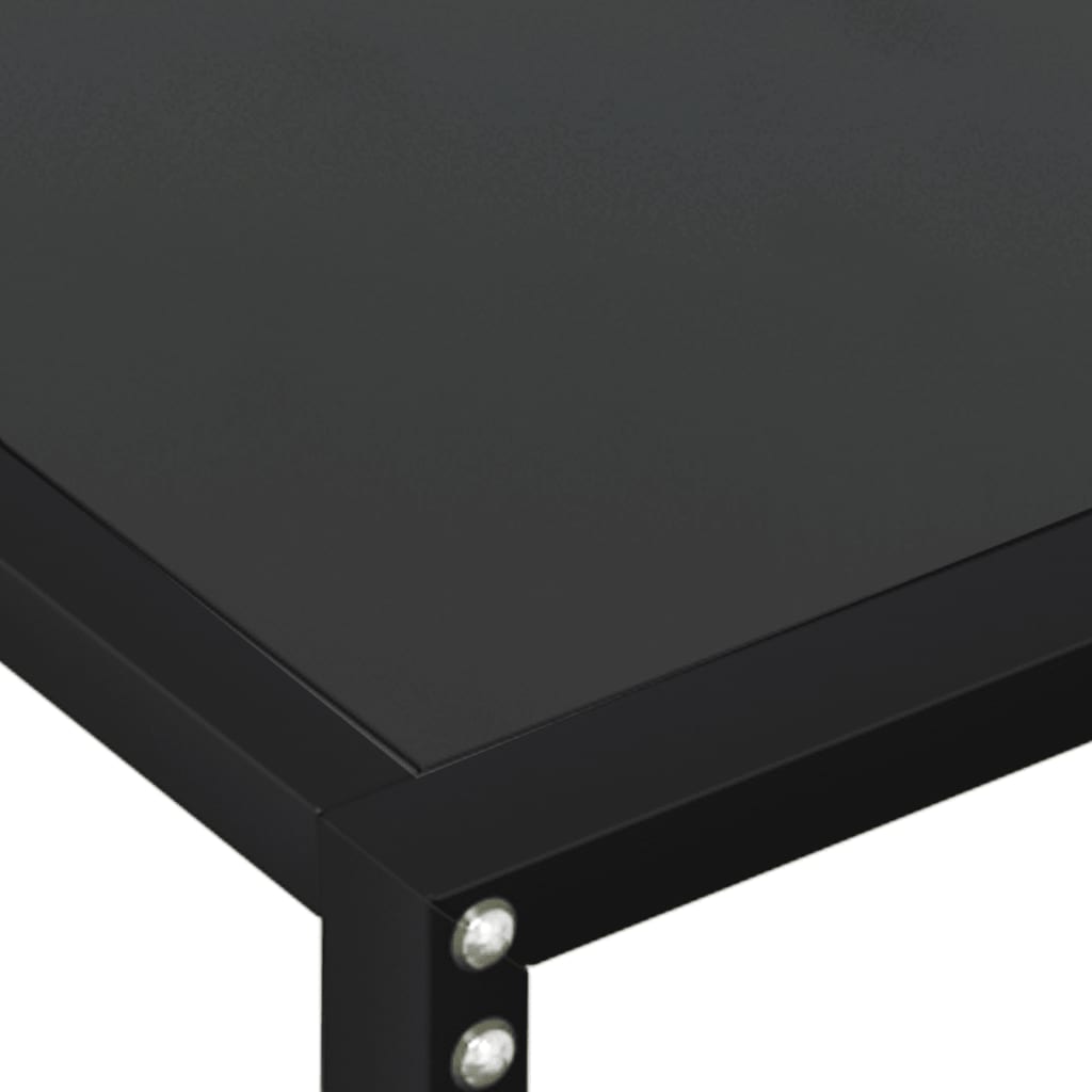 vidaXL Masă consolă, negru, 160x35x75,5 cm, sticlă securizată