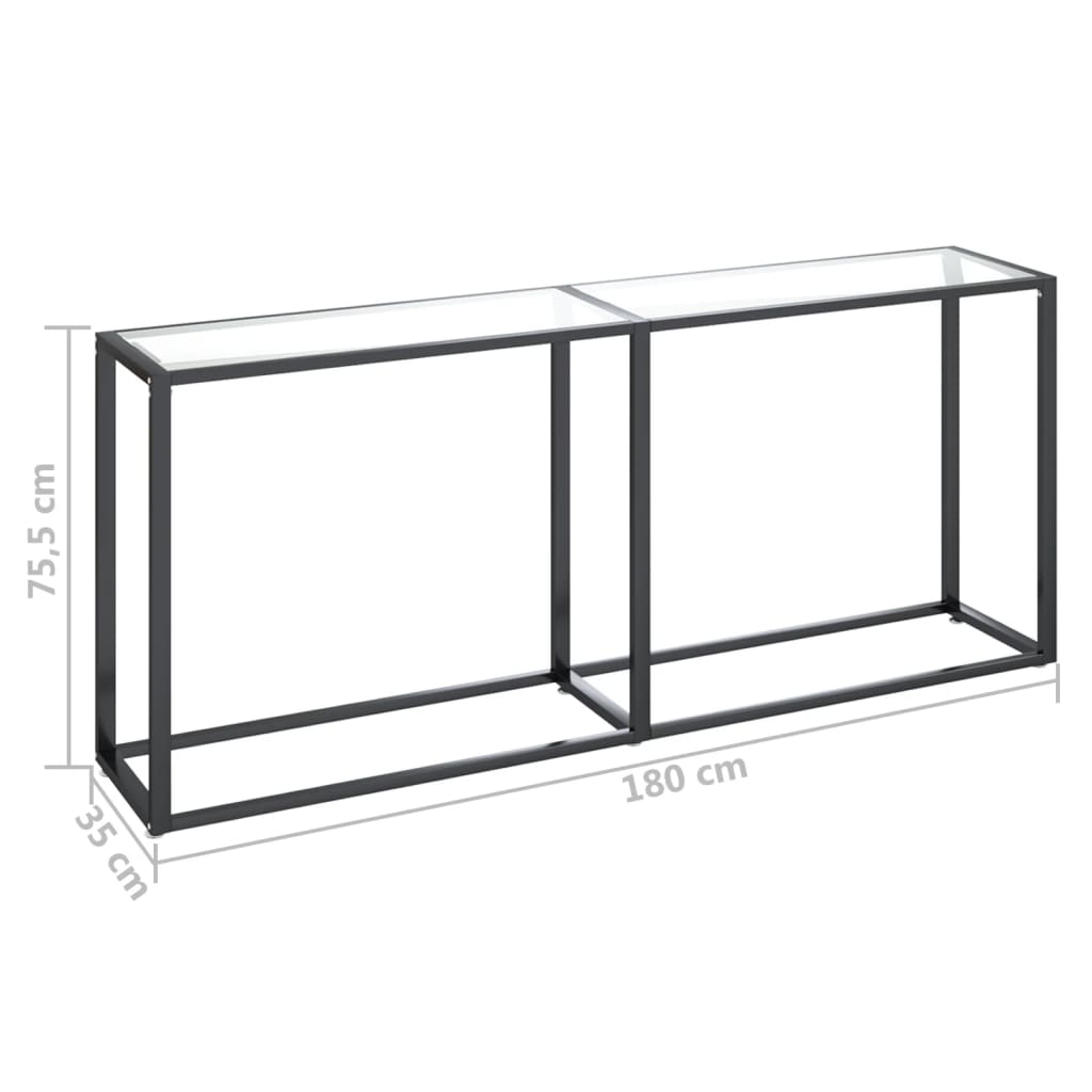 vidaXL Masă consolă, transparent, 180x35x75,5 cm, sticlă securizată vidaXL Masă consolă, transparent, 180x35x75,5 cm, sticlă securizată