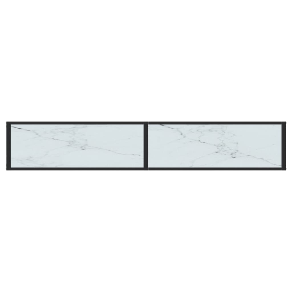 vidaXL Masă consolă, alb marmură, 200x35x75,5 cm, sticlă securizată vidaXL Masă consolă, alb marmură, 200x35x75,5 cm, sticlă securizată