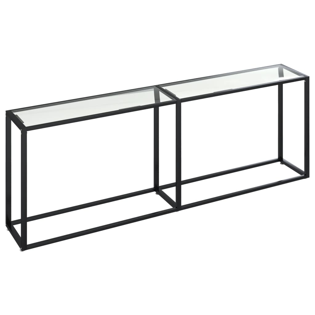 vidaXL Masă consolă, transparent, 220x35x75,5 cm, sticlă securizată vidaXL Masă consolă, transparent, 220x35x75,5 cm, sticlă securizată