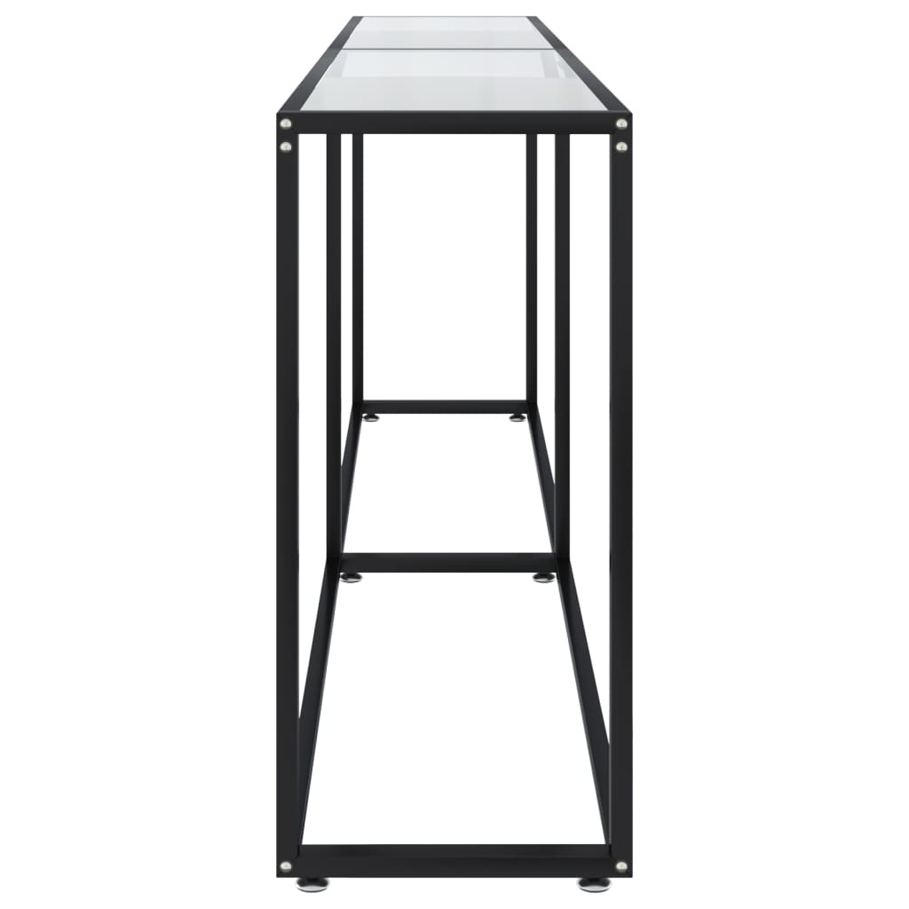 vidaXL Masă consolă, transparent, 220x35x75,5 cm, sticlă securizată vidaXL Masă consolă, transparent, 220x35x75,5 cm, sticlă securizată