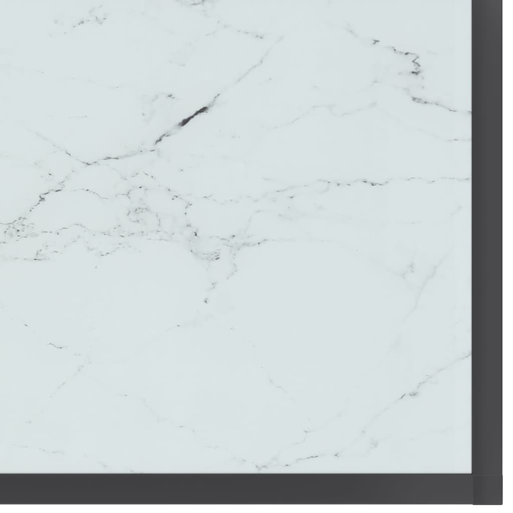 vidaXL Masă consolă, alb, 140x35x75,5 cm, sticlă securizată