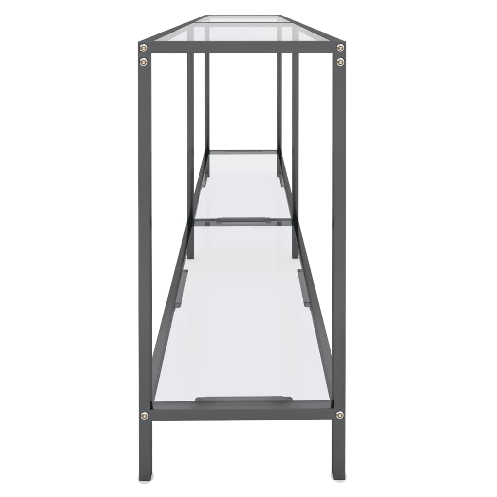 vidaXL Masă consolă, transparent, 160x35x75,5 cm, sticlă securizată vidaXL Masă consolă, transparent, 160x35x75,5 cm, sticlă securizată