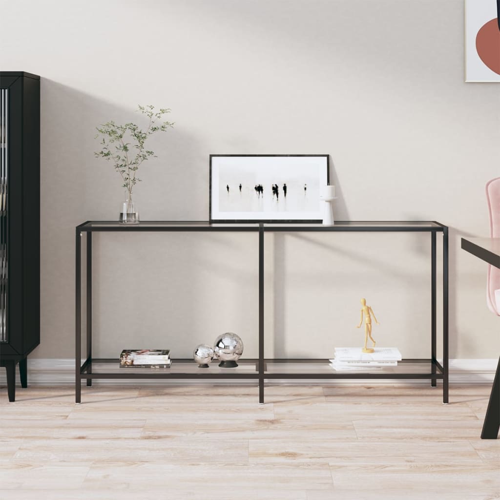 vidaXL Masă consolă, transparent, 160x35x75,5 cm, sticlă securizată vidaXL Masă consolă, transparent, 160x35x75,5 cm, sticlă securizată