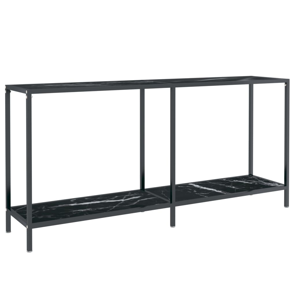 vidaXL Masă consolă,negru, 160x35x75,5 cm, sticlă securizată vidaXL Masă consolă,negru, 160x35x75,5 cm, sticlă securizată