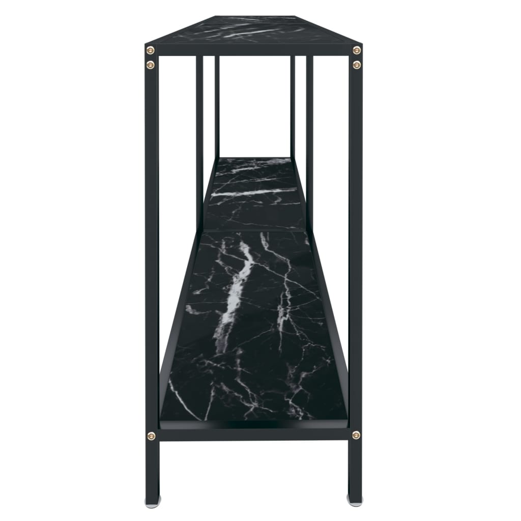 vidaXL Masă consolă,negru, 160x35x75,5 cm, sticlă securizată vidaXL Masă consolă,negru, 160x35x75,5 cm, sticlă securizată