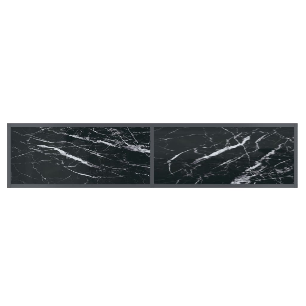 vidaXL Masă consolă,negru, 160x35x75,5 cm, sticlă securizată vidaXL Masă consolă,negru, 160x35x75,5 cm, sticlă securizată