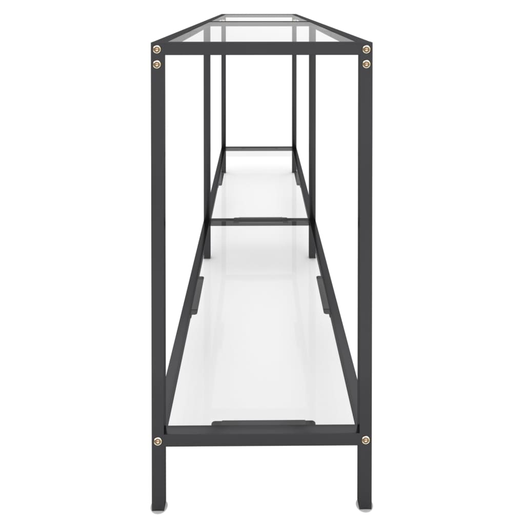 vidaXL Masă consolă, transparent, 180x35x75,5 cm, sticlă securizată vidaXL Masă consolă, transparent, 180x35x75,5 cm, sticlă securizată