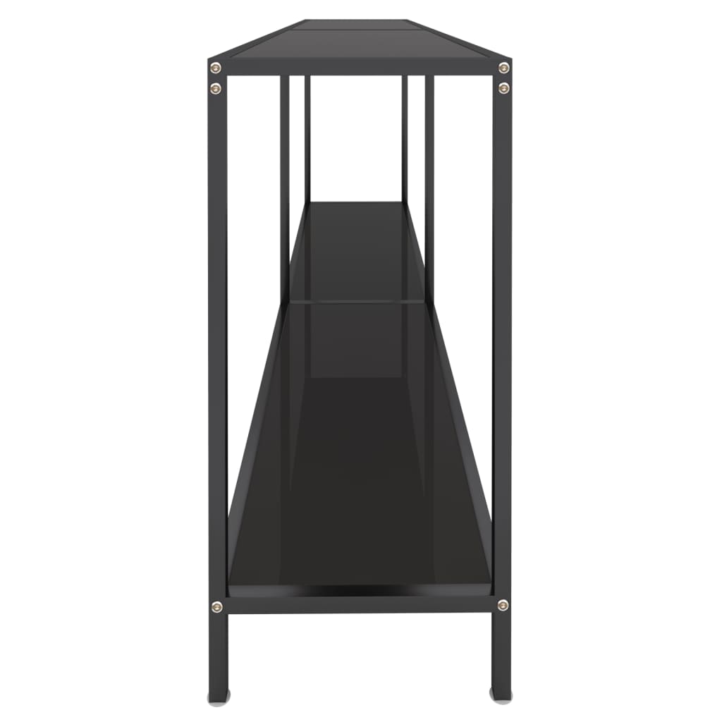 vidaXL Masă consolă,negru, 180x35x75,5 cm, sticlă securizată vidaXL Masă consolă,negru, 180x35x75,5 cm, sticlă securizată