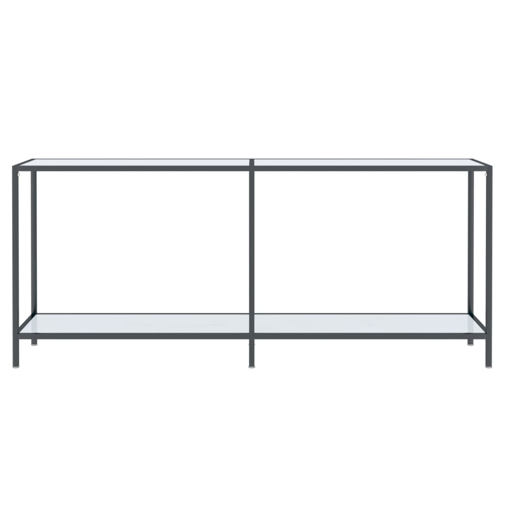 vidaXL Masă consolă,alb, 180x35x75,5 cm, sticlă securizată vidaXL Masă consolă,alb, 180x35x75,5 cm, sticlă securizată