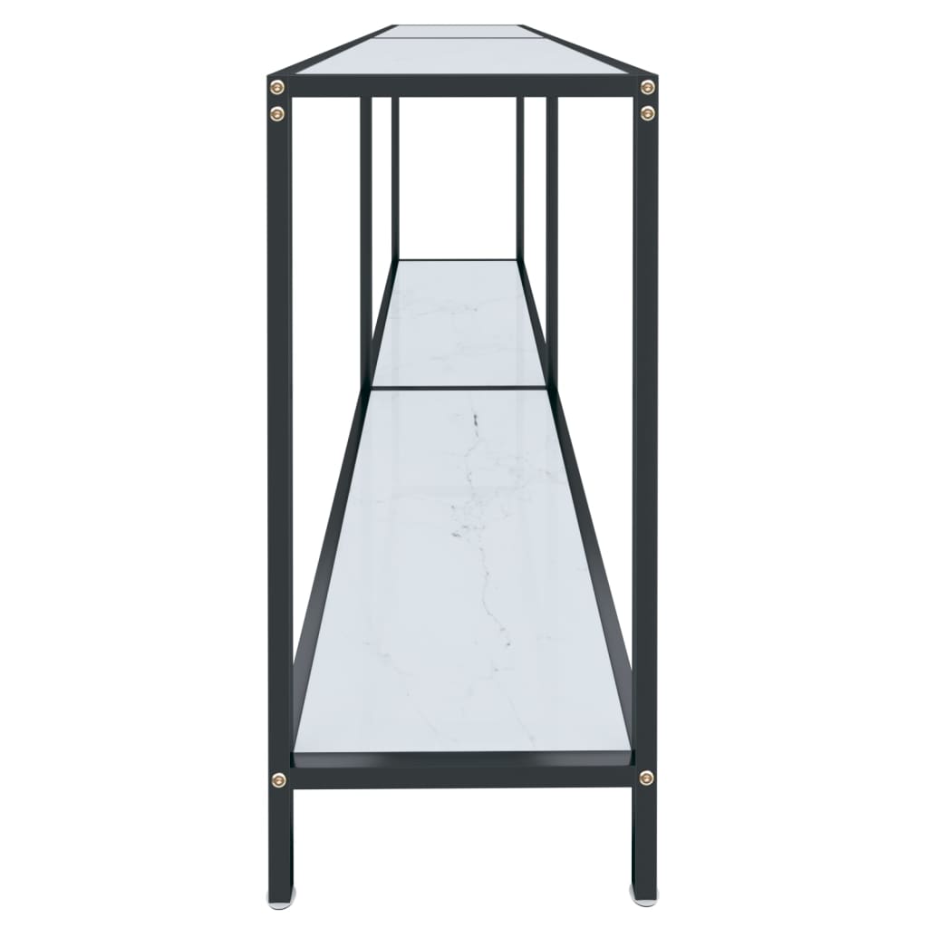 vidaXL Masă consolă,alb, 180x35x75,5 cm, sticlă securizată vidaXL Masă consolă,alb, 180x35x75,5 cm, sticlă securizată