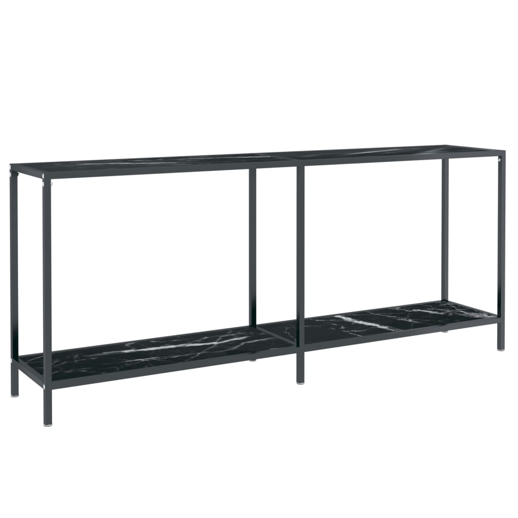 vidaXL Masă consolă,negru, 180x35x75,5 cm, sticlă securizată vidaXL Masă consolă,negru, 180x35x75,5 cm, sticlă securizată