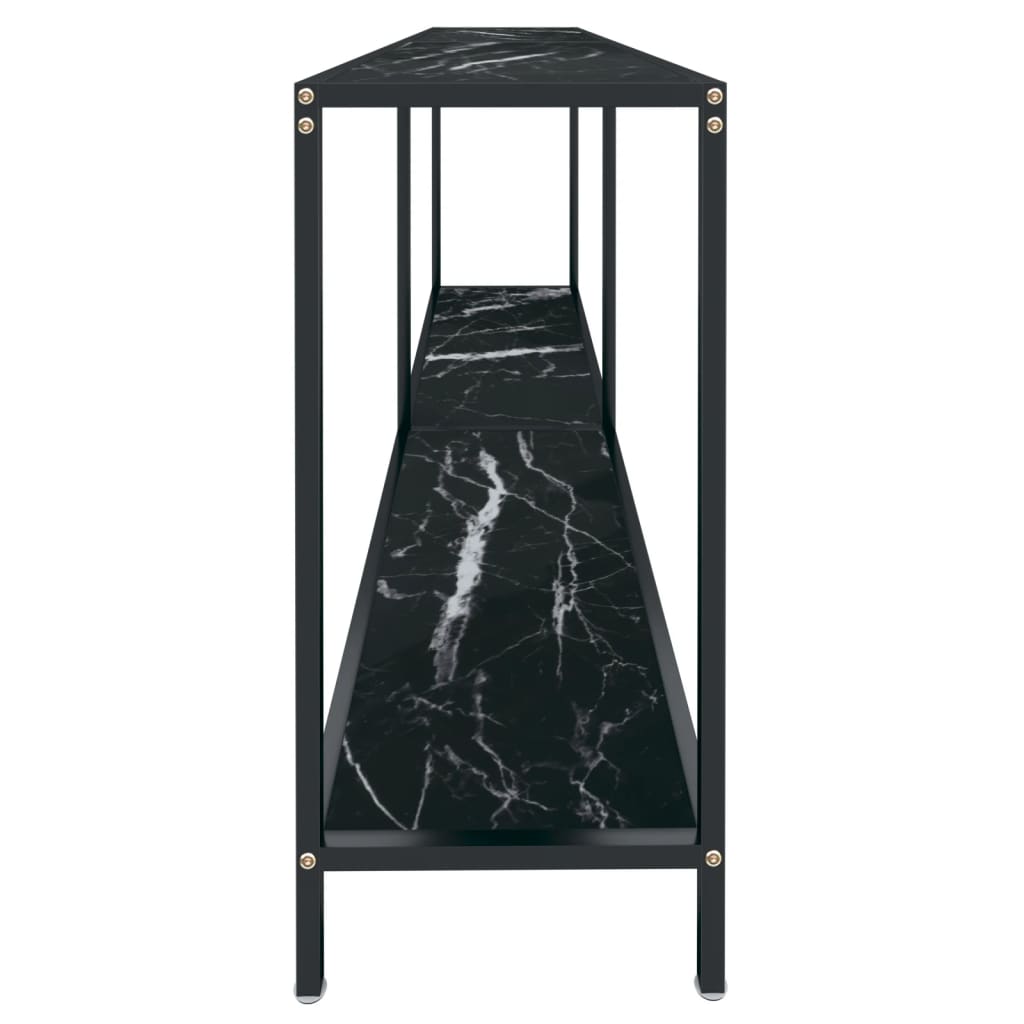 vidaXL Masă consolă,negru, 180x35x75,5 cm, sticlă securizată vidaXL Masă consolă,negru, 180x35x75,5 cm, sticlă securizată