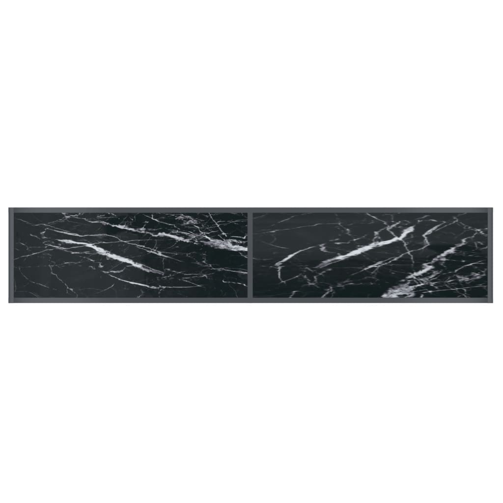 vidaXL Masă consolă,negru, 180x35x75,5 cm, sticlă securizată vidaXL Masă consolă,negru, 180x35x75,5 cm, sticlă securizată
