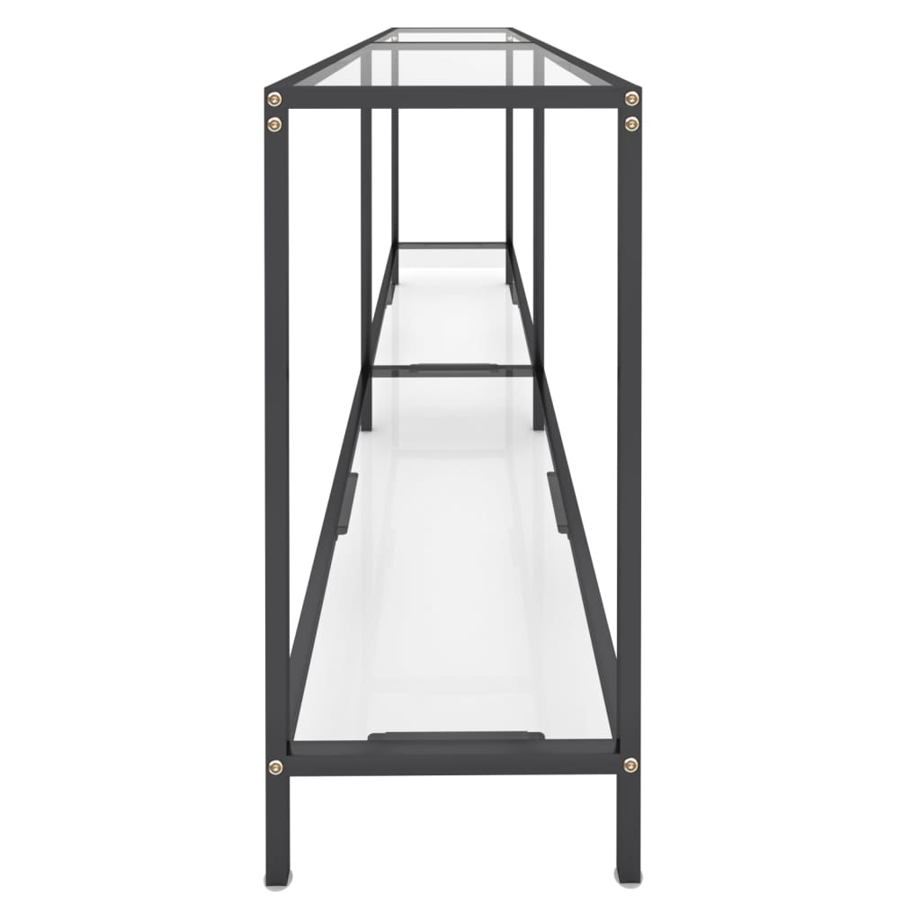 vidaXL Masă consolă, transparent, 200x35x75,5 cm, sticlă securizată vidaXL Masă consolă, transparent, 200x35x75,5 cm, sticlă securizată