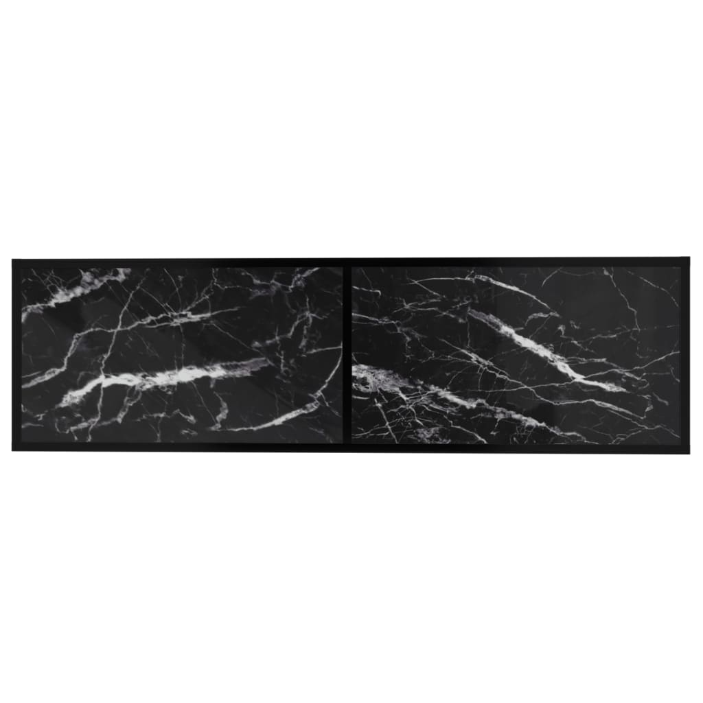 vidaXL Comodă TV, marmură neagră, 140x40x40,5 cm, sticlă securizată vidaXL Comodă TV, marmură neagră, 140x40x40,5 cm, sticlă securizată