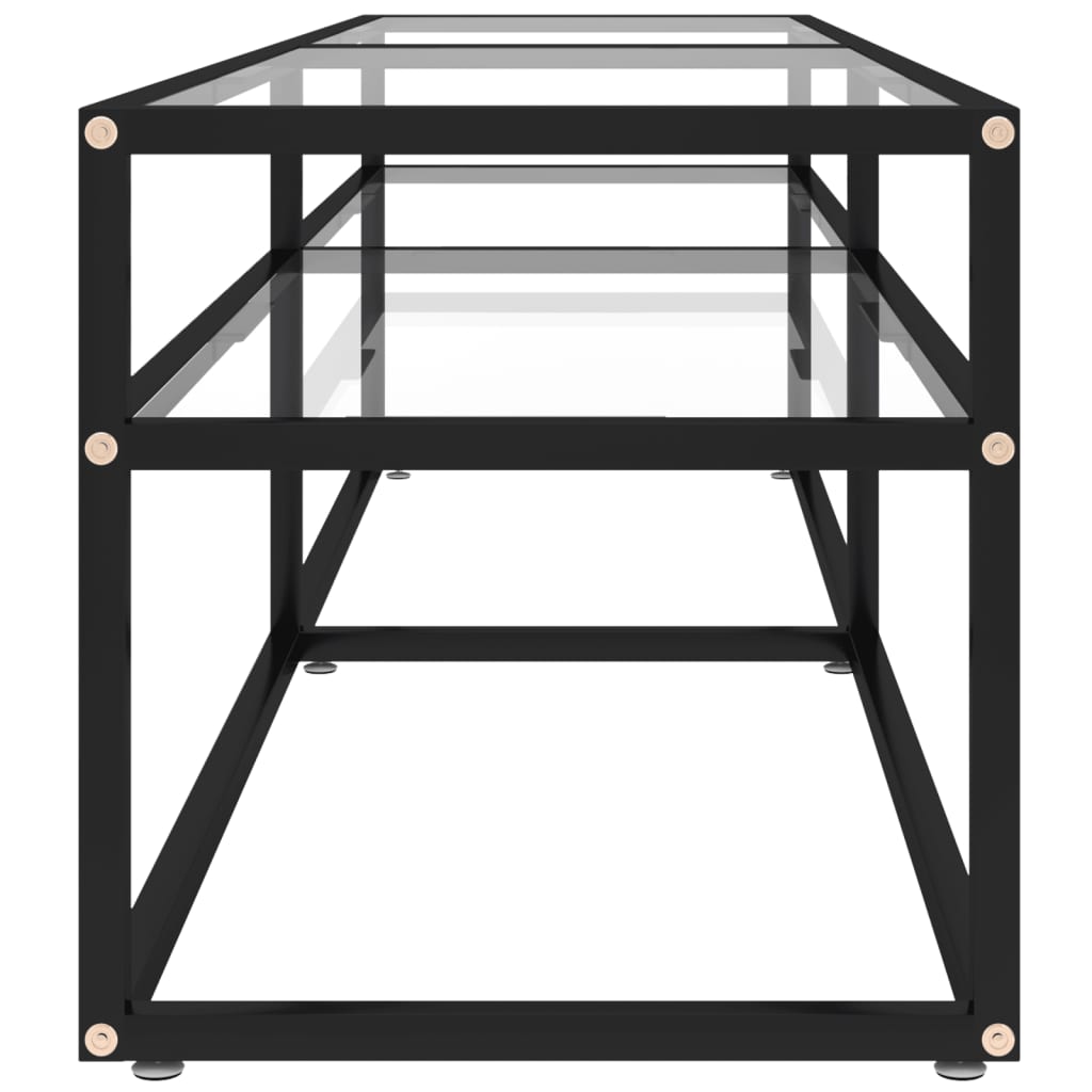 vidaXL Comodă TV, transparent, 160x40x40,5 cm, sticlă securizată