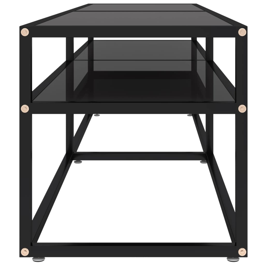 vidaXL Comodă TV, negru, 160x40x40,5 cm, sticlă securizată