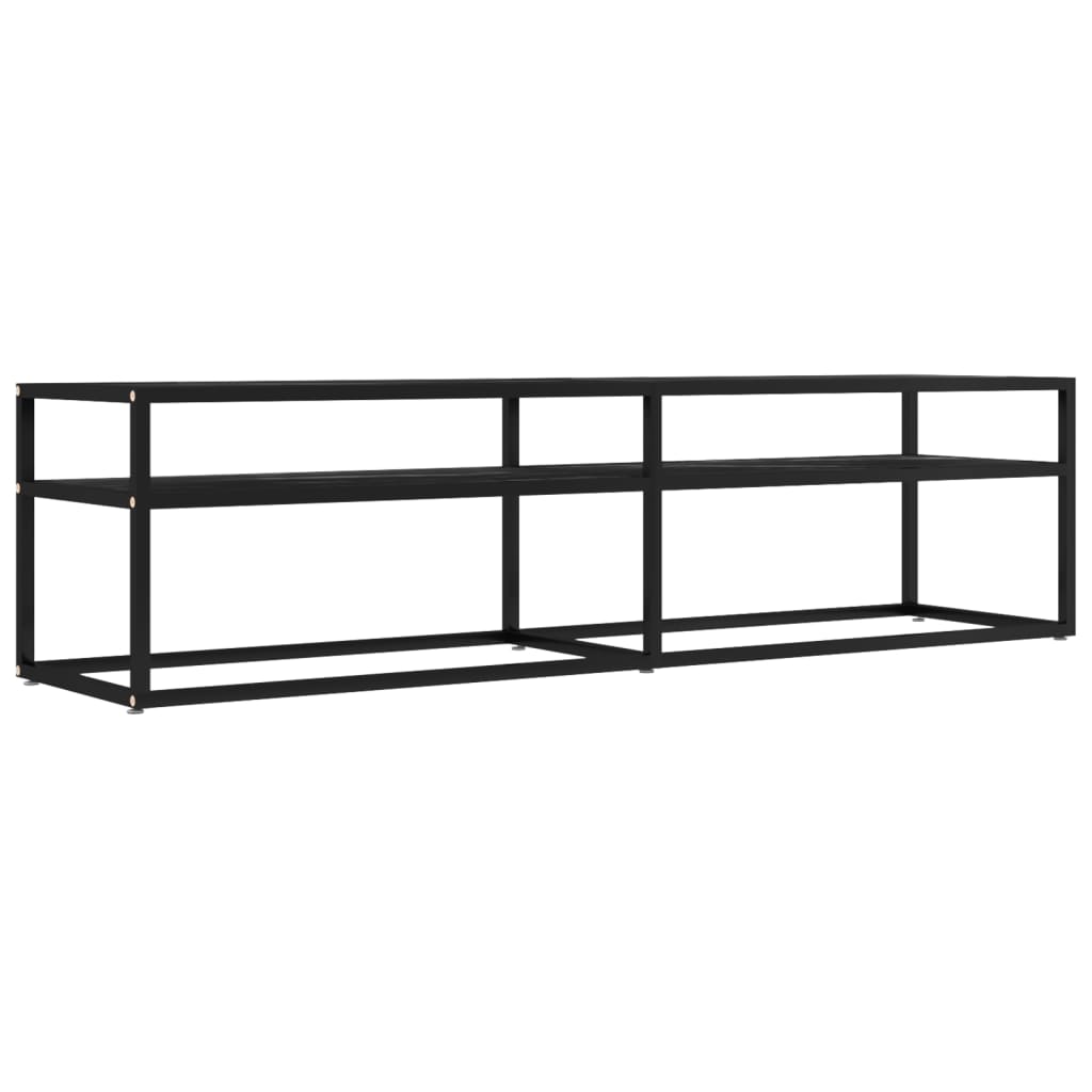 vidaXL Comodă TV, marmură neagră, 160x40x40,5 cm, sticlă securizată vidaXL Comodă TV, marmură neagră, 160x40x40,5 cm, sticlă securizată