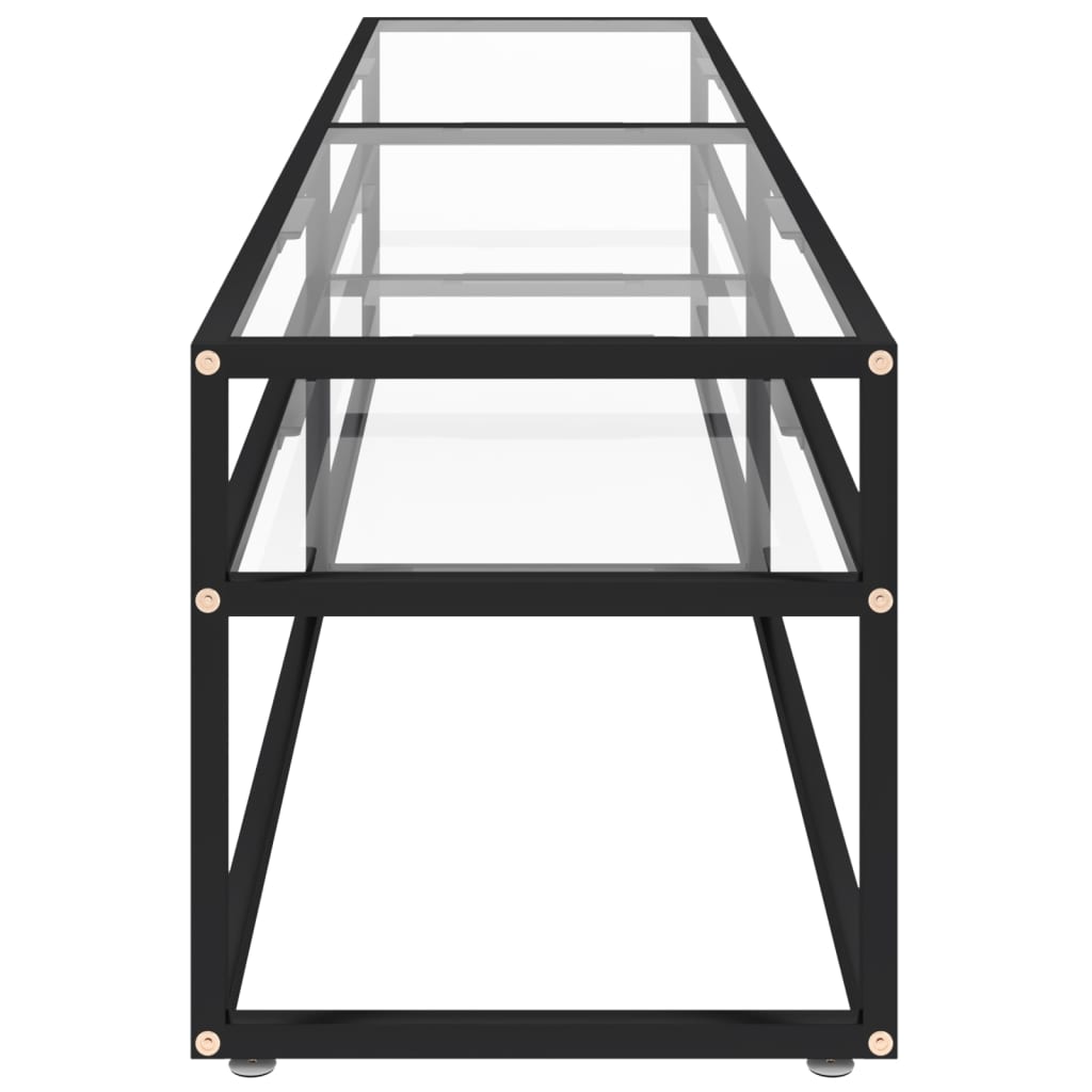 vidaXL Comodă TV, transparent, 180x40x40,5 cm, sticlă securizată