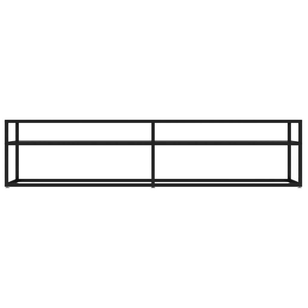 vidaXL Comodă TV, negru, 180x40x40,5 cm, sticlă securizată