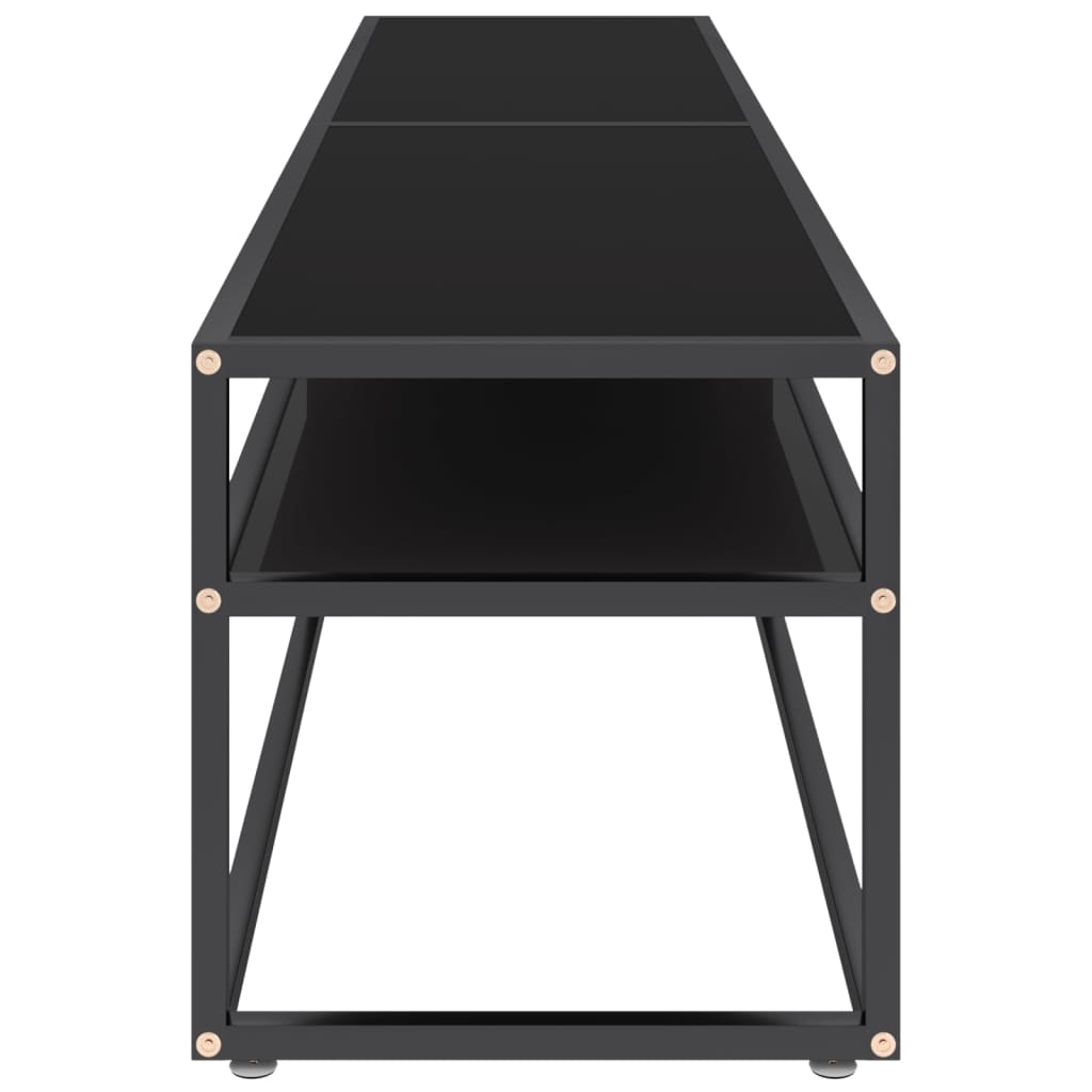 vidaXL Comodă TV, negru, 180x40x40,5 cm, sticlă securizată