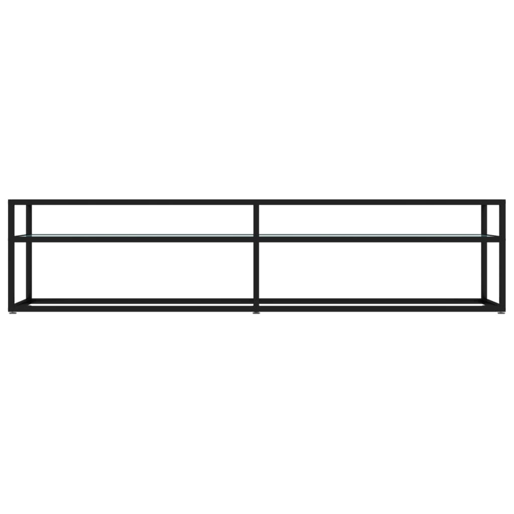 vidaXL Comodă TV, marmură albă, 180x40x40,5 cm, sticlă securizată vidaXL Comodă TV, marmură albă, 180x40x40,5 cm, sticlă securizată