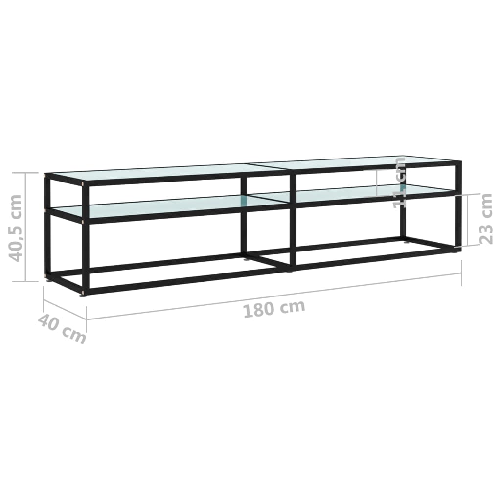 vidaXL Comodă TV, marmură albă, 180x40x40,5 cm, sticlă securizată vidaXL Comodă TV, marmură albă, 180x40x40,5 cm, sticlă securizată