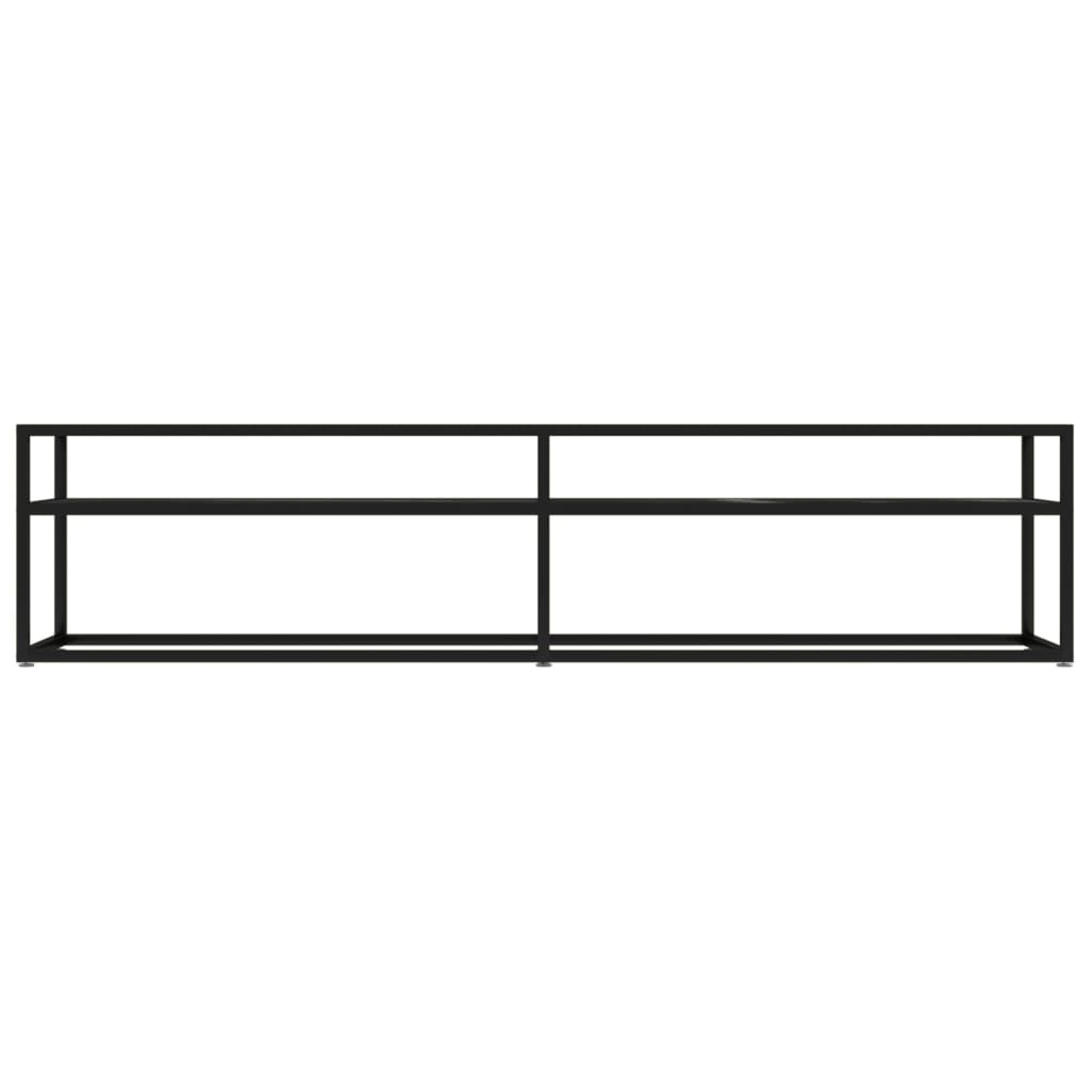 vidaXL Comodă TV, marmură neagră, 180x40x40,5 cm, sticlă securizată vidaXL Comodă TV, marmură neagră, 180x40x40,5 cm, sticlă securizată