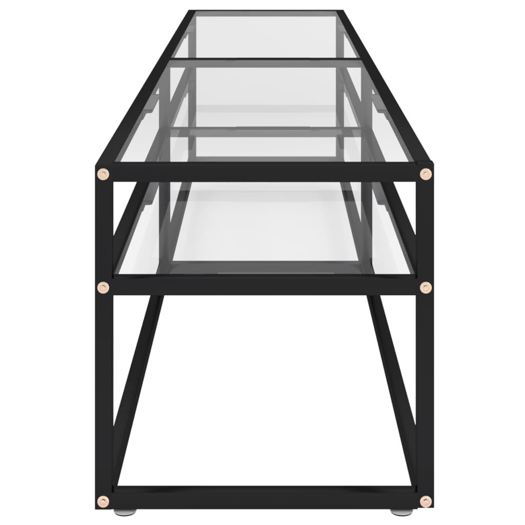 vidaXL Comodă TV, transparent, 200x40x40,5 cm, sticlă securizată