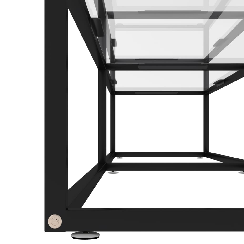 vidaXL Comodă TV, transparent, 200x40x40,5 cm, sticlă securizată