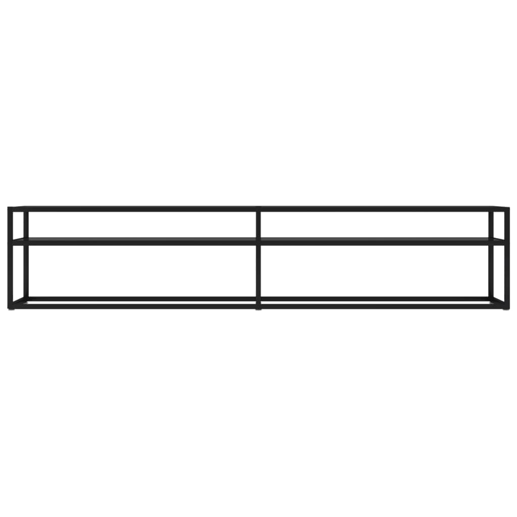 vidaXL Comodă TV, negru, 200x40x40,5 cm, sticlă securizată