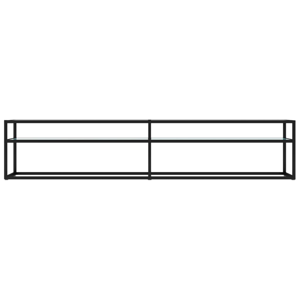 vidaXL Comodă TV, marmură albă, 200x40x40,5 cm, sticlă securizată vidaXL Comodă TV, marmură albă, 200x40x40,5 cm, sticlă securizată