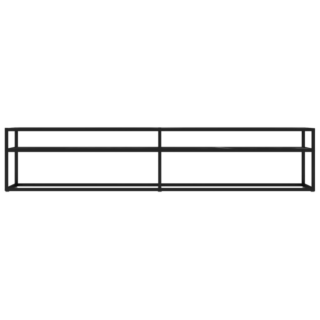 vidaXL Comodă TV, marmură neagră, 200x40x40,5 cm, sticlă securizată vidaXL Comodă TV, marmură neagră, 200x40x40,5 cm, sticlă securizată